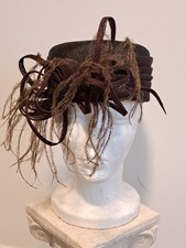 Fascinator Brown Natural Straw