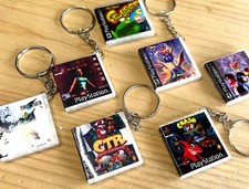 Miniature PS1 Game Keychains -
