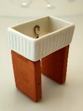 Vintage Doll's House Furniture. Belfast Sink On Terracotta Stand 1:12 Scale 