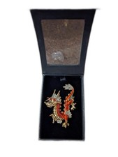 Pave Collection Dragon Brooch Pin for Women