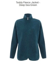 Bon Marche Women's Green Zip-Through Teddy Fleece Gilet Size 14