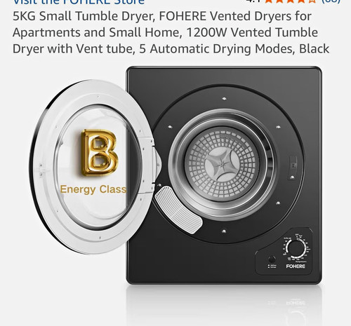 Fohere 5kg vented tumble dryer - fohere,