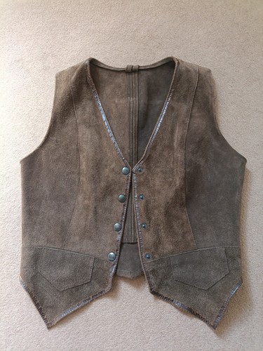 Vintage quality brown - , suede