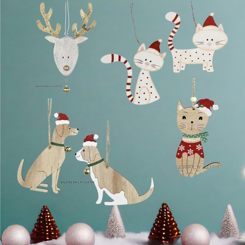 Wooden christmas tree hangers - tree,