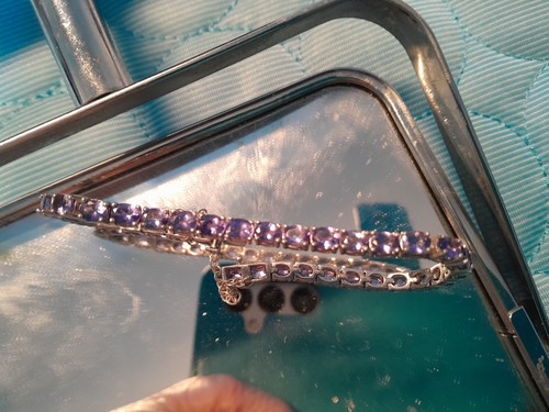Tanzanite bracelet white gold - tanzanite,