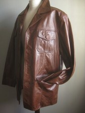 LEATHER TRUCKER JACKET 40 42