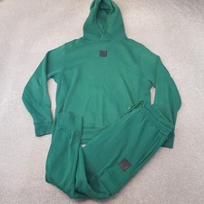 Fresh Ego Kid Mens Tracksuit Set Medium Green Hoodie Jogger Pants Streetwear