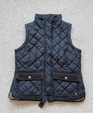 🐇 JOULES Milham Quilted Gilet - Size UK14 - Black - Great Condition - Women’s