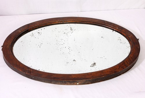 Antique vintage mirror oval - antique,