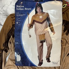 Men’s Wicked Costumes Native Indian Brave Halloween Costume Size Large