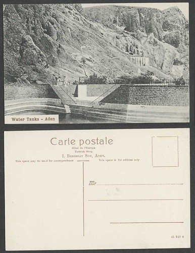 Aden old postcard water tanks - aden,