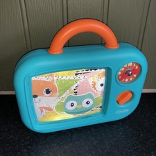 Infantino Blue Box Musical TV Television Children’s Baby Wind Up Toy Small World