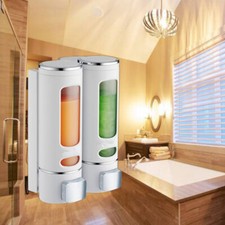 1X Single Head Soap Dispenser Wall Mounted Bathroom Hand Wash Shower Gel Shampoo