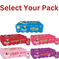 Rubicon Mango Juice Sparkling Fizzy Drink Cans, 330ml Pack of 24 All Flavour UK