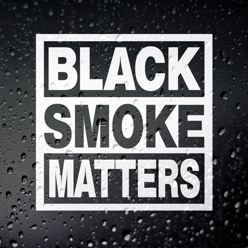 Black smoke matters funny car - black,