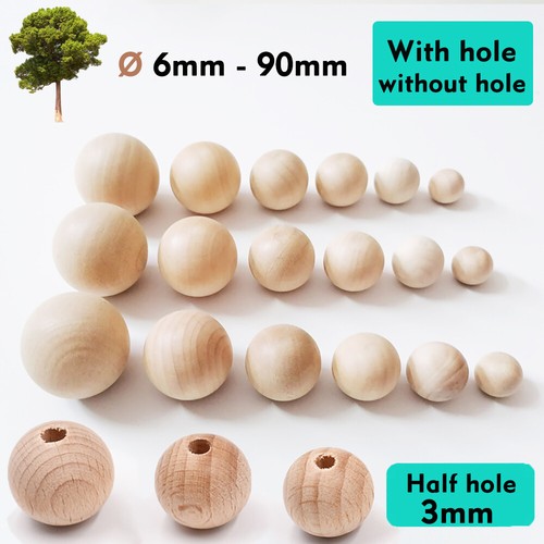 Wooden balls natural - wooden,