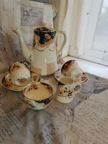 Coffee set antique wood - wood, &