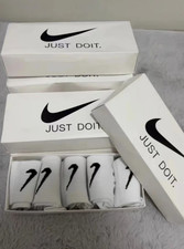 Nik*e Socks 5 Pairs Pack Sports Socks Mens Women Mid-Tube Cotton Socks