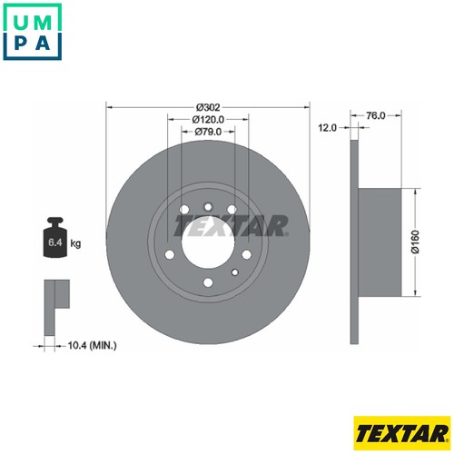Brake disc 92042103 for bmw - 2x,
