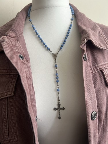 Vintage italian blue beaded - vintage,