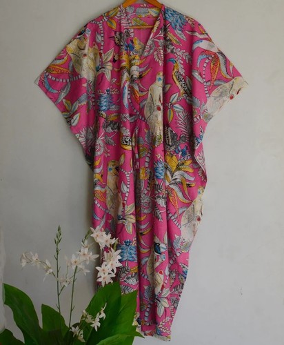 Indian pink kimono - pink, kaftans