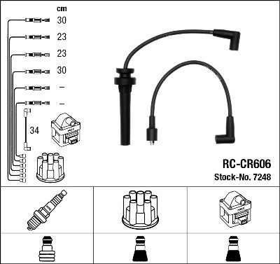 Ignition cable kit for - cable,
