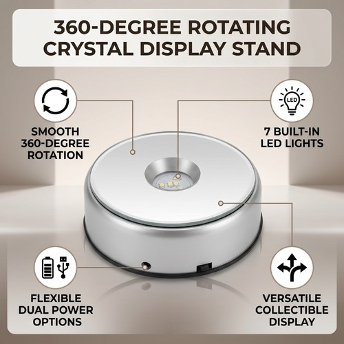 Rotating crystal display stand - display,