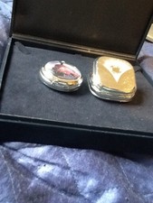 2 mens silver metal hand wind half hunter pocket watches 1 working not 1