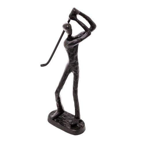 Stylish metal golfer - stylish, figurine