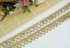 9 Yard Gotta Patti Sari Border Scalloped Sheer Tissue Fabric Lace Trim With Foil