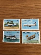 Postage Stamp Set MNH Tuvalu 1986 Aircraft 