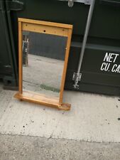 Large Bathroom Wooden Mirror with tumbler & toothbrush holder & Shelve 91.5cm H