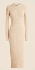 J.CREW RIBBED SWEATER DRESS IN BONE COLOR,  Sz SMALL NWT