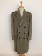 Vintage 1960s Crombie coat bespoke wool double breasted trench overcoat #V1