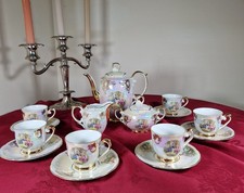 Antique Victorian Porcelain Tea And Coffee Sets. 15pc