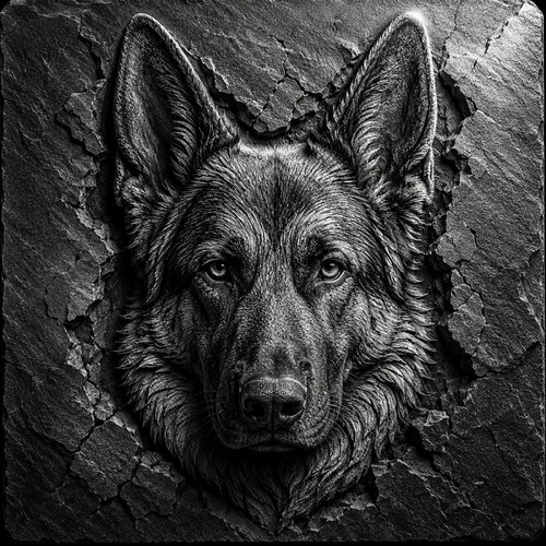 German shepherd dog engraved - shepherd,