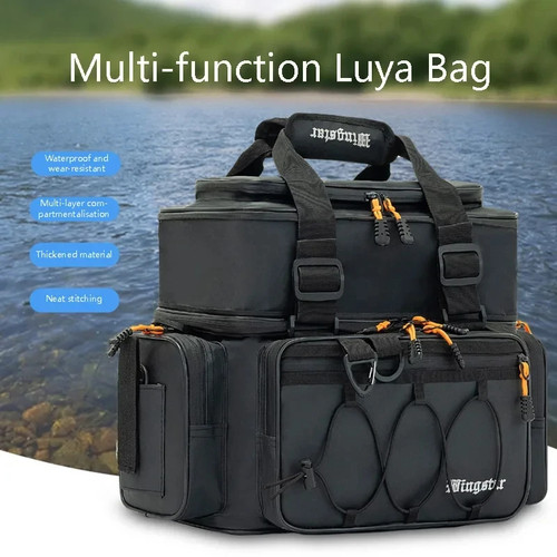 Portable fishing shoulder bag - fishing,