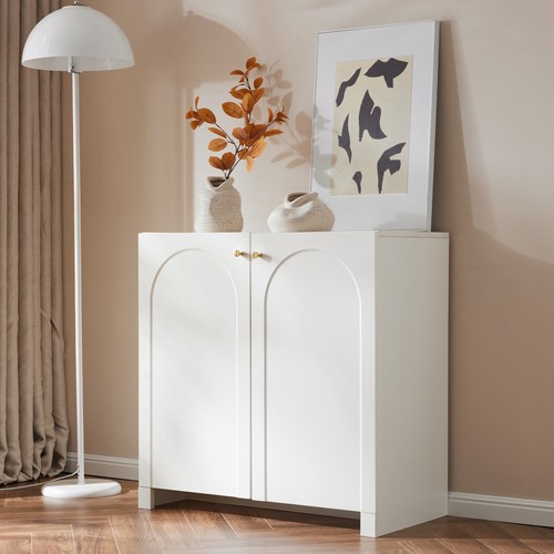 White wooden sideboard buffet - sideboard,