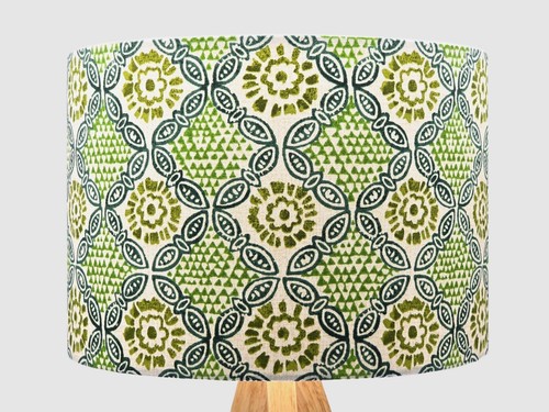 Indian green retro - indian, fabric