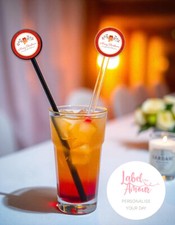 PERSONALISED Christmas Party Drink Favour Clear Cocktail Stirrers Swizzle Xmas