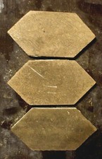 Antique Victorian Hall Floor Tile Taupe Dark Stone Hexagon Lozenge 6"x3" 1of 195