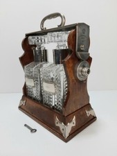 Antique 2 Bottle Tantalus With