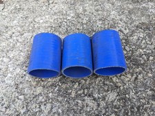 3x Blue Silicone Hose Straight Joiner Couplers 76mm 51mm ID