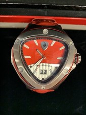 Tonino Lamborghini 3-Hands Series 3000 Model TL 3023 Watch Red / Silver Quartz