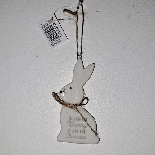 Ivory ceramic easter bunny - ivory,