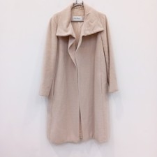 Max Mara Long Alpaca Coat Size 12 Womens Beige RMF30-CN