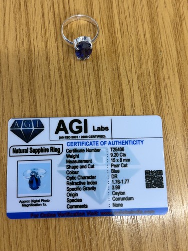 Natural sapphire ring - natural,