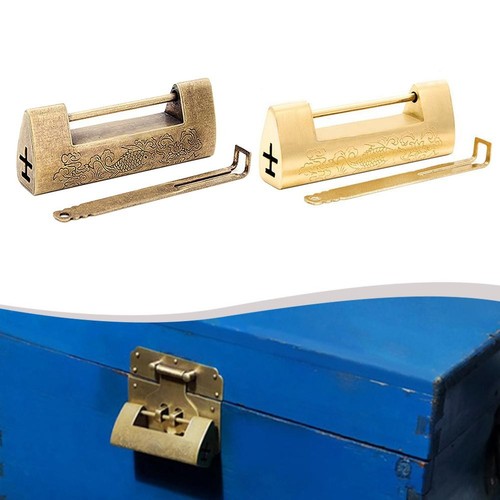 Decorative antique brass lock - antique,