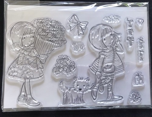 Dog girl flowers - , sentiments