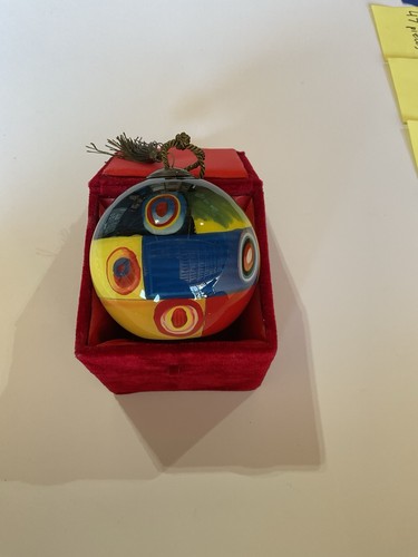 Hand painted glass christmas - hand,